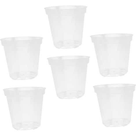 Pots À OrchidéEs Transparents 6 PièCes en Plastique avec Trous De Drainage 6.10 Pouces Pot De Fleur Respirant pour Jardin IntéRieur ExtéRieur Balcon (1/5)