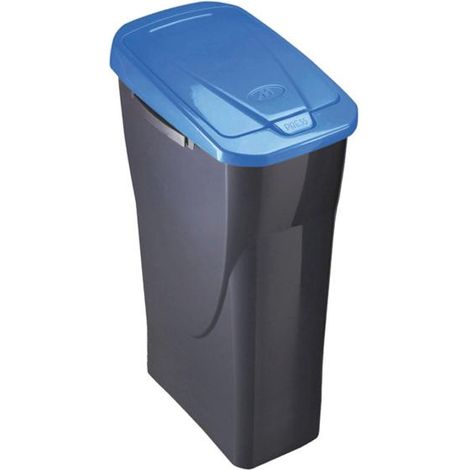 Cubo ecobin con tapa color azul 24,5 x 36,5 x 51cm 25 l