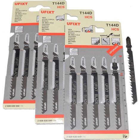 Jigsaw Blades T144D For High Speed Wood Cutting HCS 15 Pack Fits Metabo (1/5)