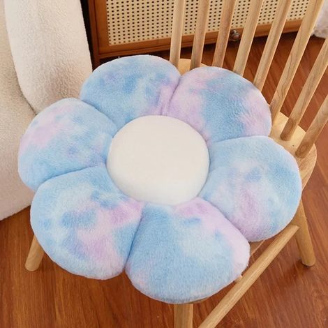 Coussin Fleur Peluche 50cm - Daisy Bleu - Oreiller Dcoratif Style Plante - Parfait pour Enfants et Adultes 45CM03 COUSSIN DE CHAISE (1/5)