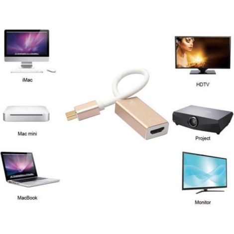 4K Thunderbolt Mini Display Port DP vers HDMI 2.0 HDTV Câble adaptateur pour macbook DUO1145 (1/4)
