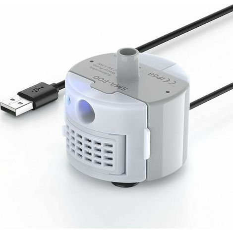 Bomba para fuente de agua para gatos ZVD con luz LED, ultra silenciosa, larga vida útil, resistente al agua IP68 (1/4)