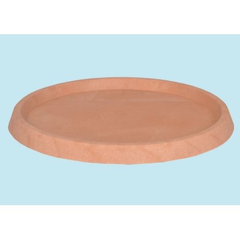 Sottovaso tondo Impruneta Ø 40 cm in resina tonaca terracotta – Telcom (1/3)
