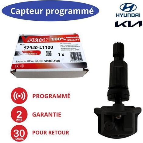 Sensore TPMS 433 MHz preprogrammato 52940-L1100 per Hyundai Elantra VII, Ioniq 5, Sonata VIII, Tucson IV e Kia Sorento IV