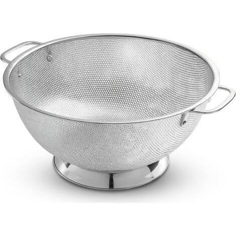 Entonnoir de cuisine Bellemain Passoire en acier inoxydable de 5 litres avec poignée – Gamelle passoire 18/8 pour pâtes, spaghettis, légumes, fruits et drain de casseroles–Passoireen acierinoxydable (1/2)
