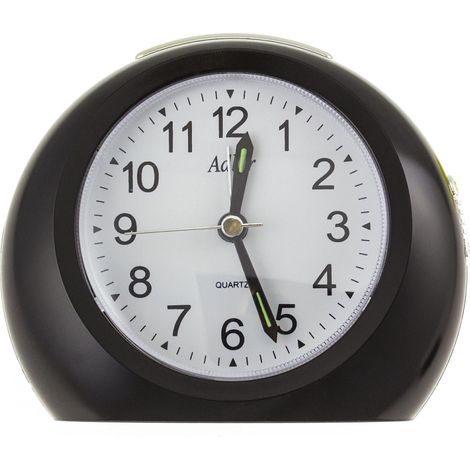Reloj despertador de cuarzo PT295 negro Adler