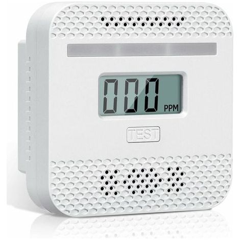 Rilevatore di monossido di carbonio Ulisem, rilevatore intelligente di monossido di carbonio con schermo LCD, conforme allo standard EN 50291, con pulsante di test e indicatore di stato a LED (Mini 1 (1/5)
