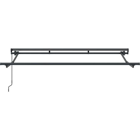 Cadre de auvent manuel Réglable Anthracite 3 x 2 m Acier