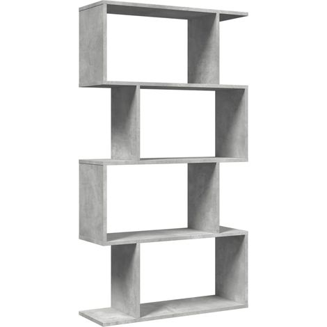 Maison Exclusive - Raumteiler-Bücherregal 4 Böden Betongrau 70x24