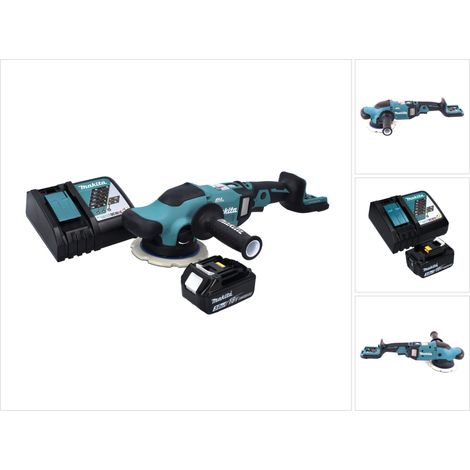 Makita DPO 600 RF1 Pulidora excéntrica a batería 18 V 150 mm XPT Brushless + 1 batería de 3,0 Ah + cargador (1/5)