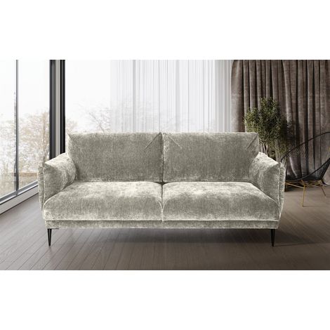 Sofa Designersofa MADISON 3-Sitzer in Stoff Dress Me Creme (1/4)