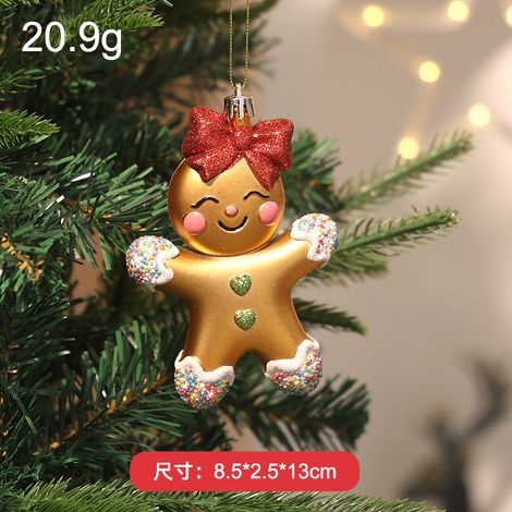Vergoldeter Weihnachtsschmuck aus Kunststoff, hochwertiger Weihnachtsbaumschmuck mit Cartoon-Motiven, Partydekoration, Fensterdekoration.