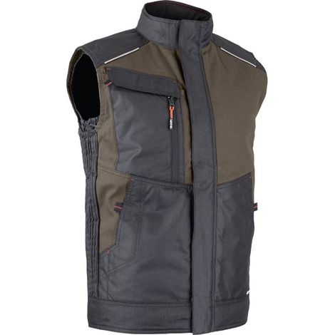 Bodywarmer de travail bicolore marron/noir Sideral - LMA - Couleur Marron/noir - Taille Vêtement 2XL
