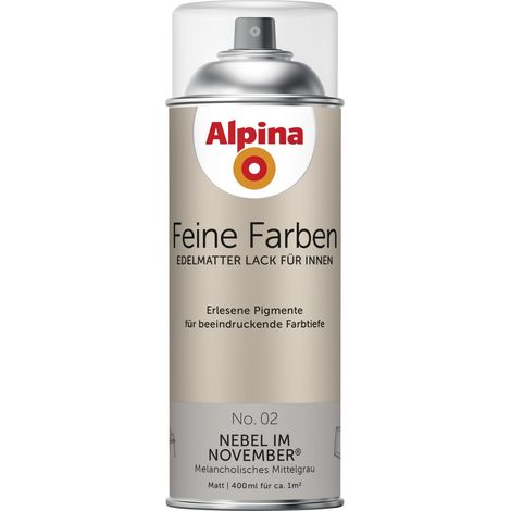 Alpina Feine Farben Sprühlack No. 02 Nebel im November mittelgrau edelmatt 400 ml Sprühlacke (1/3)