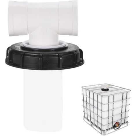 T-Shape IBC Tank Lid with Washable Nylon Filter for 1000 Liter IBC Rainwater Tank, IBC Lid Filter, IBC Tank Accessories, 165 mm Nylon Rainwater Filter (1/4)