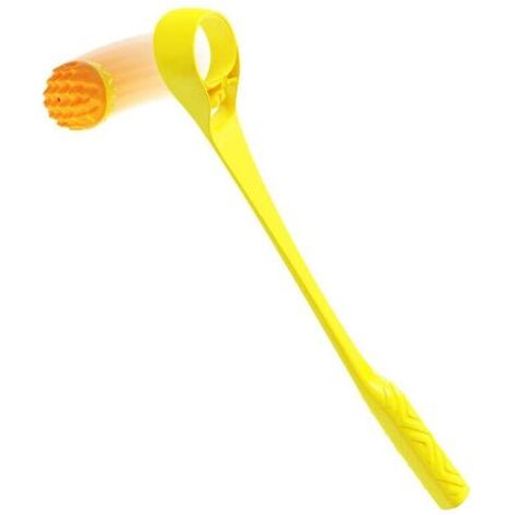 QORVA-Lance-balles pour chien Lance-balles pour chiots en caoutchouc bleu Mains libres Ramassage et lancer, balles moyennes pour chiens