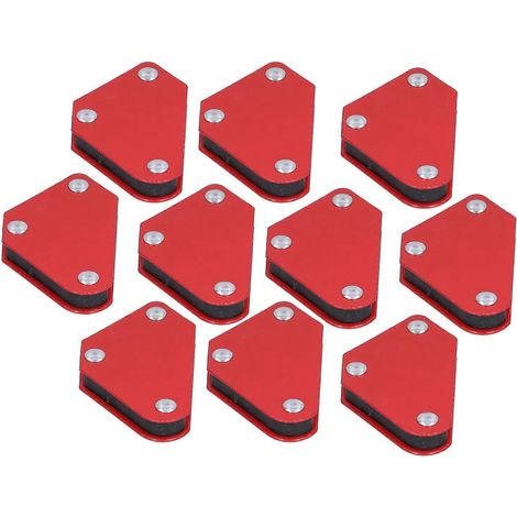Ensemble de 10 aimants de soudage avec angles réglables de 45°, 90° et 135° pour les outils de soudage en atelier.