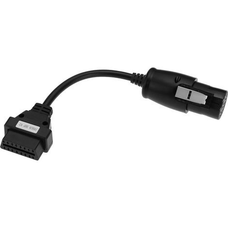 1 adaptateur de diagnostic OBD2 femelle 16 broches vers OBD1 mâle 30 broches, compatible avec les câbles de diagnostic pour camions Iveco, couleur noire.