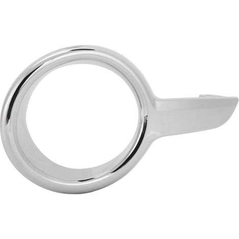 Lightweight fog light cover, chrome plating, high-strength ABS plastic, flat front lamp cover for Peugeot 208 (2012-2018), left side, OE: 1608110880 (1/5)