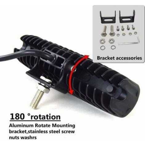 Barre LED - 12 V - 18 W - 15 cm - Spot Étanche IP67 - Pour Voiture Camion 4x4 Moto Bateau - 2 Pièces (1/4)