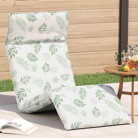 Tumbona plegable con estampado de hojas, 175 x 54 x 8,5 cm, tejido Oxford
