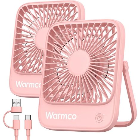 Set di 2 Ventilatori da Scrivania USB-C Silenziosi 3 Velocità (1/5)