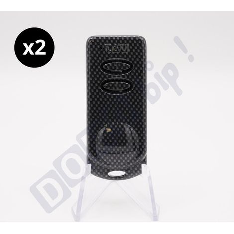 TAU 250K-SLIMRP - Lot de 2 télécommandes 2 canaux portail et garage - 433,92 MHz - Codage évolutif Rolling Code - Format slim - Compatible récepteurs TAU - (1/5)
