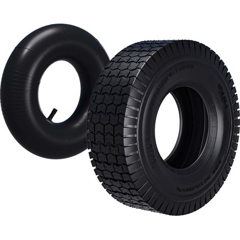 Neumático 16x6.50-8 4pr con cámara de aire y válvula recta, repuesto para tractores de jardín
