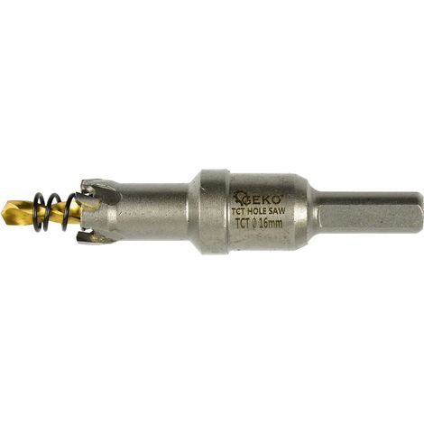 Sega a tazza in carburo - punta per metallo da 16 mm con punta da trapano in titanio (100) (1/2)