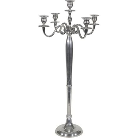 Flamingo Kerzenhalter aus Aluminium 78 cm silber Kerzenhalter