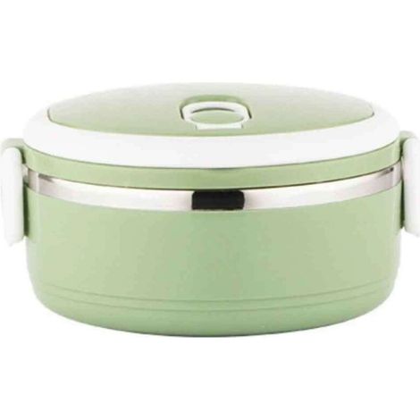 Isolierte Edelstahl-Lunchbox, einlagig, tragbar, mit Sicherheitsverschluss, für Kinder und Erwachsene (1/5)