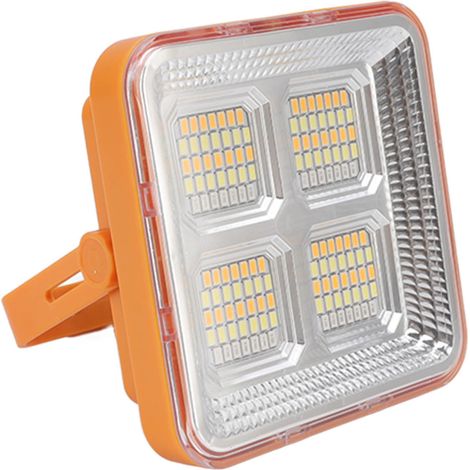 Tragbare magnetische LED-Solar-Arbeitsleuchte mit Solarfunktion für Camping und Notbeleuchtung im Freien, Gelb (1/5)