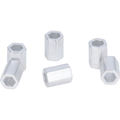 12 entretoises hexagonales en aluminium, résistantes à la corrosion, pour arbre moteur, diamètre intérieur 8 mm, 3520‑4012‑0160, longueur 16 mm (1/5)