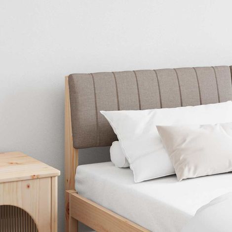 Gepolstertes Kopfteil Taupe 160 cm Massives Kiefernholz