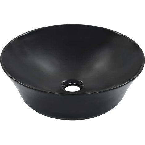vidaXL Lavabo 41x12,5 cm cerámica negro (1/5)