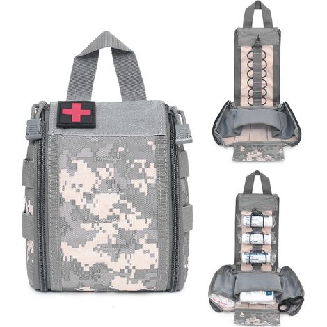 Sac médical d'urgence portable d'extérieur, mini pochette médicale tactique (ACU) (1/5)