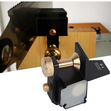 Guide de coupe pour tenons et queues d'aronde en menuiserie, calibre de scie 1:4 1:6 1:7 1:8 calibre de scie à angle droit 90 degrés 1,6 (1/5)