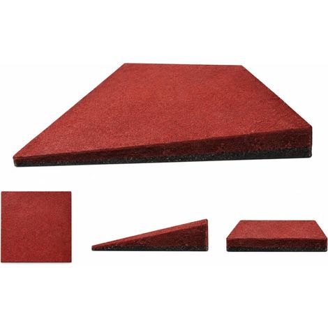 Iberogarden Loseta de Caucho roja para Suelo de Gimnasio y Zonas Deportivas 100 x 100 cm x 40 mm (1/5)