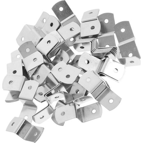 Attaches en fer argenté Lurrose forme de Z, lot 150, pour cadres (1/5)