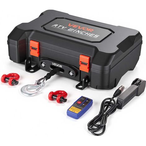 VEVOR Cabrestante Portátil 12 V CC 1587 kg con Cuerda Sintetica 10 m, Cabrestante Electrico con Doble Control Remoto Inalámbrico, Cable para UTV ATV Remolque Todoterreno y Recuperación de Vehículos (1/5)