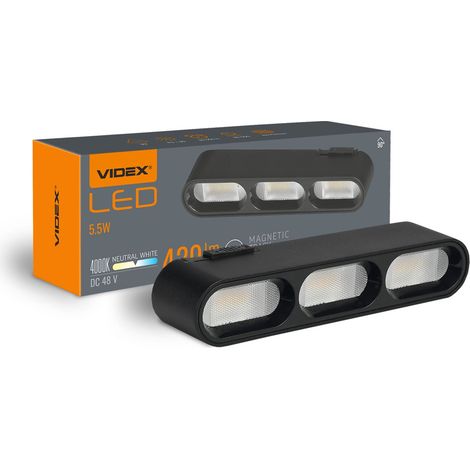 Illuminazione a LED per sistema di illuminazione a binario stretto videx VL-trms-LD13B, nero (1/5)