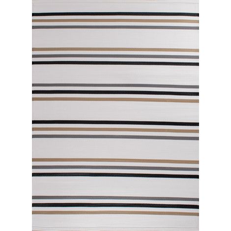 Tapis Capri moderne pour extérieur noir UV résistant - 120 x 160 cm (1/5)