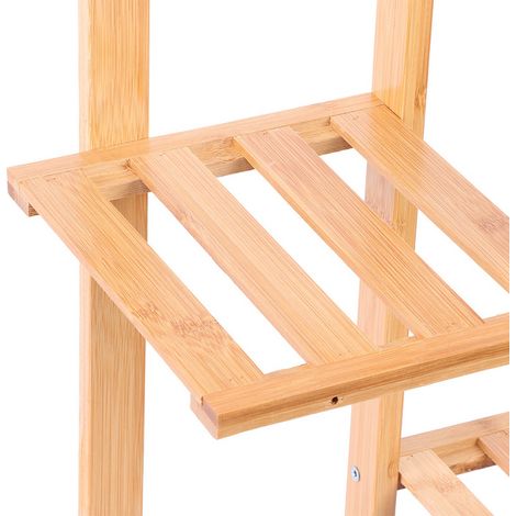 Supporto per piante a 5 livelli in bambù BloomGarden - Porta vasi per fiori per balcone, soggiorno, giardino, patio, 103 cm (1/4)
