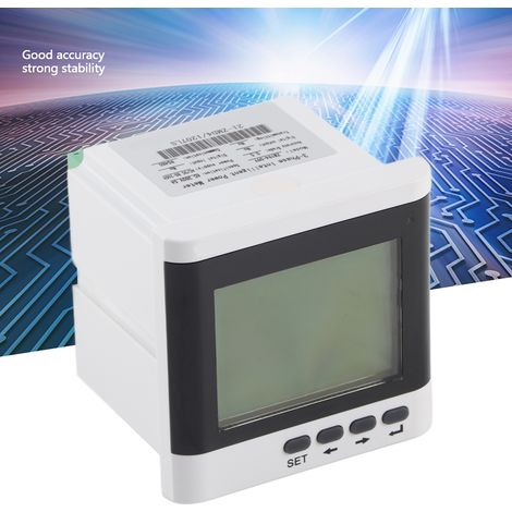Compteur électrique triphasé programmable multifonctionnel avec affichage numérique LED et voltmètre (1/5)