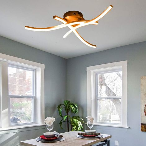 3 Lichter LED Deckenleuchte Moderne Gebogen Lampenschirm LED Für Wohnzimmer Schlafzimmer Esszimmer Flur Eingang - Warmweiß