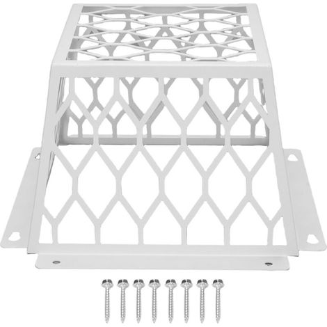 Grille anti-nuisibles pour conduit sèche-linge et ventilation, carbone robuste, adaptable 3-4in, blanc avec vis (1/5)