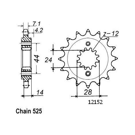 Pignon de sortie de boite Esjot pour Moto Honda 750 Vt C Shadow