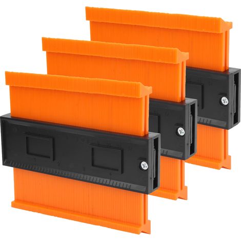 Règle de mesure multifonctionnelle à main, lot de 3, avec gabarit et contour. (1/5)