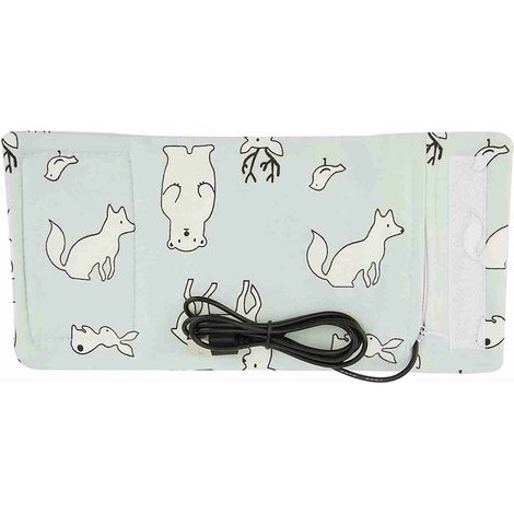 Fourrure polaire Ourson Portable Chauffe-biberon USB Voyage Garde-au-chaud Isotherme Coque de Transport (1/5)