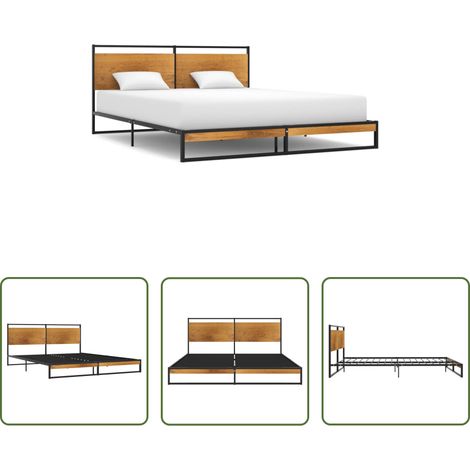 vidaXL Metallbettgestell 160x200 cm - Bettgestell Metall 160x200 cm (1/5)